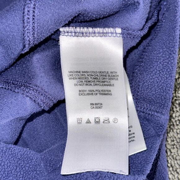 Columbia Quilted Fleece Top Women’s Medium Blue Long Sleeve Quarter Zip Pullover - Picture 4 of 8